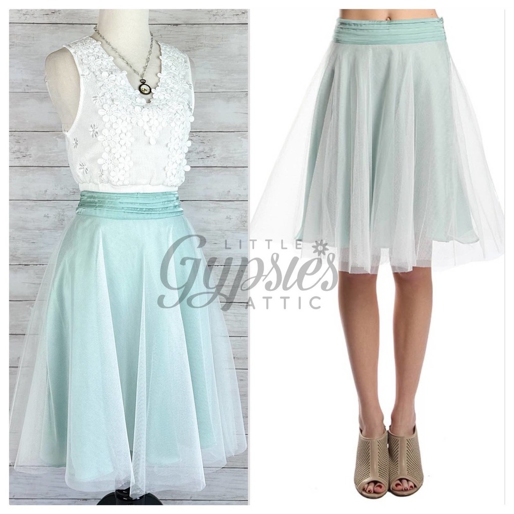 Ryu Ballet Mint Tulle Skirt
